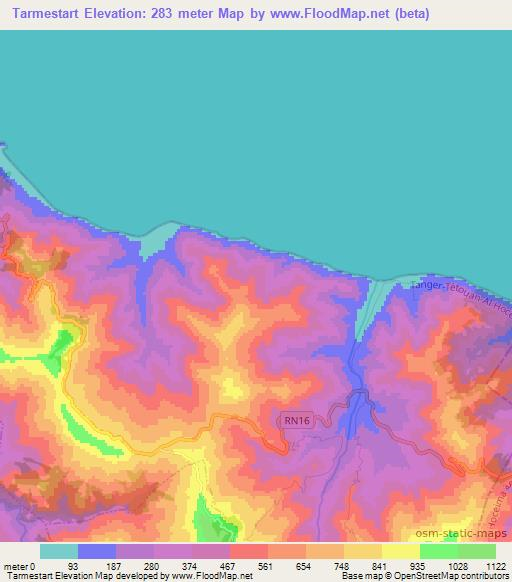 Tarmestart,Morocco Elevation Map