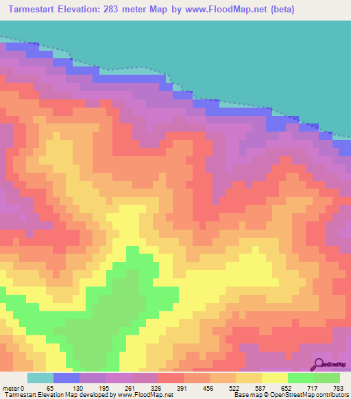 Tarmestart,Morocco Elevation Map