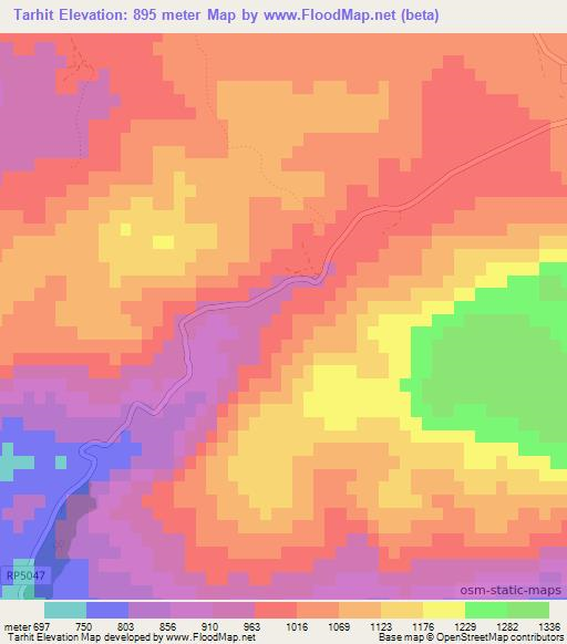 Tarhit,Morocco Elevation Map