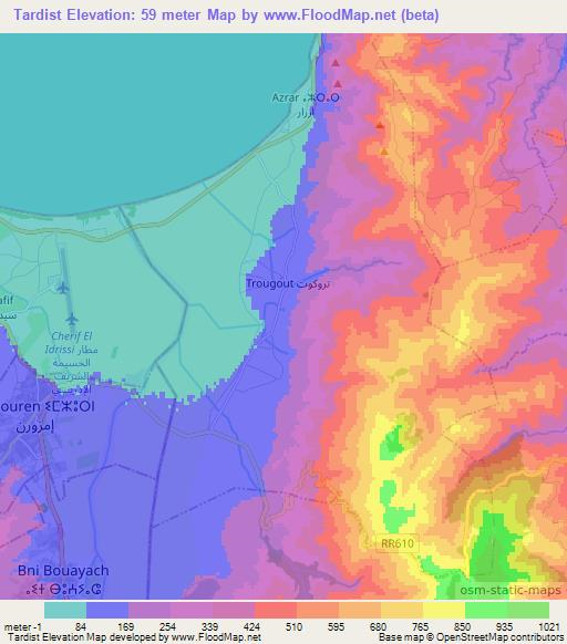 Tardist,Morocco Elevation Map