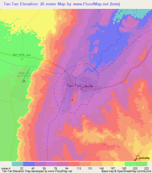 Tan-Tan,Morocco Elevation Map