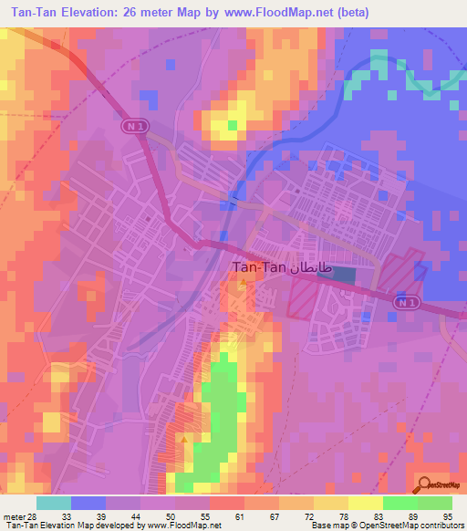 Tan-Tan,Morocco Elevation Map