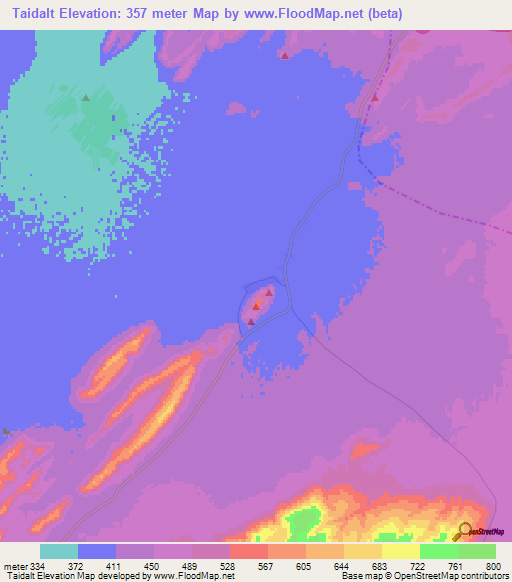 Taidalt,Morocco Elevation Map