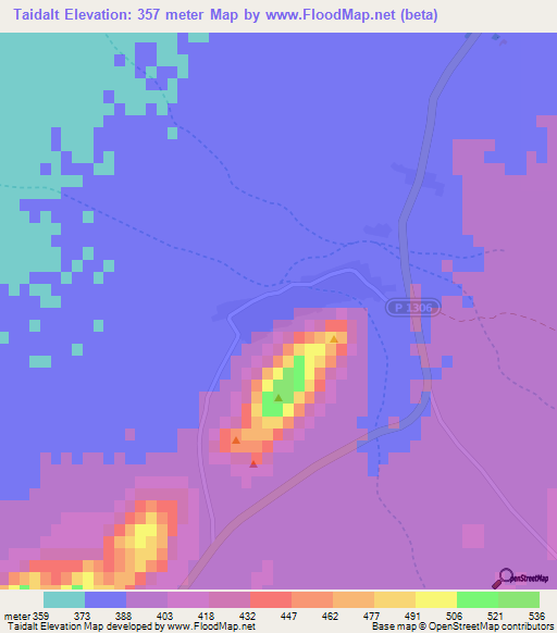 Taidalt,Morocco Elevation Map