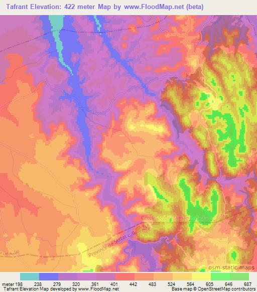 Tafrant,Morocco Elevation Map