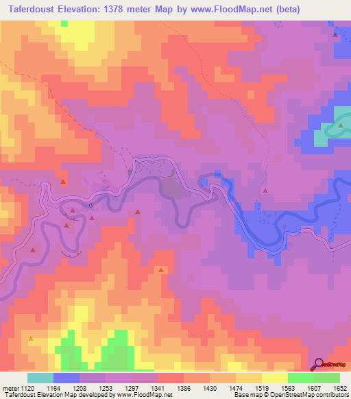 Taferdoust,Morocco Elevation Map