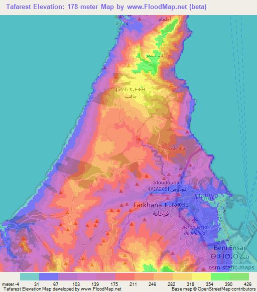 Tafarest,Morocco Elevation Map