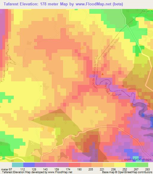 Tafarest,Morocco Elevation Map