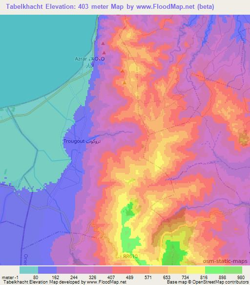 Tabelkhacht,Morocco Elevation Map