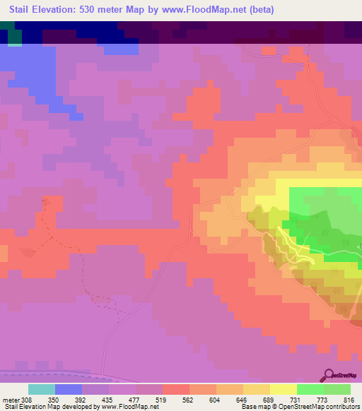 Stail,Morocco Elevation Map