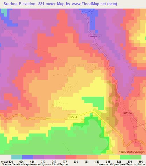 Srarhna,Morocco Elevation Map