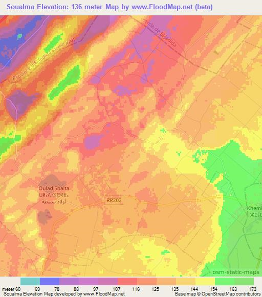 Soualma,Morocco Elevation Map