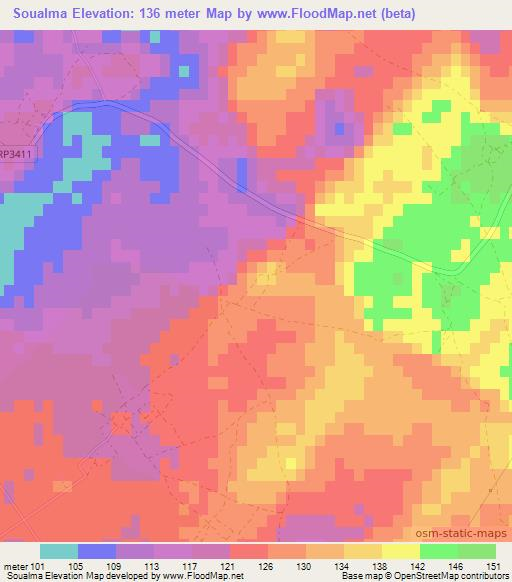 Soualma,Morocco Elevation Map