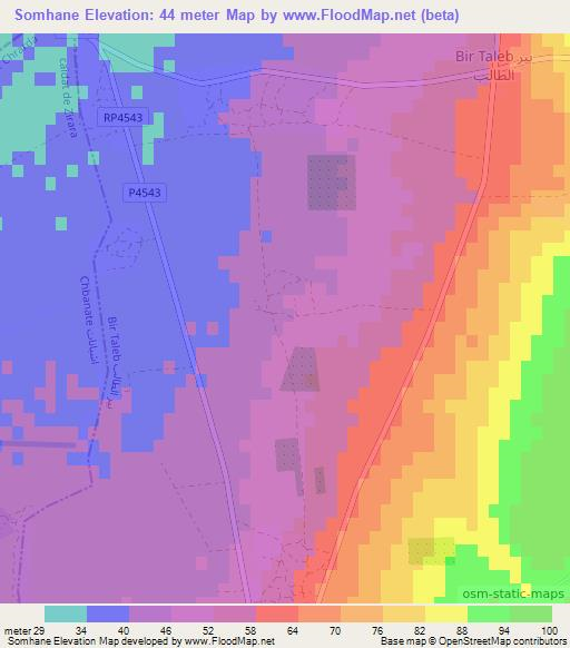 Somhane,Morocco Elevation Map