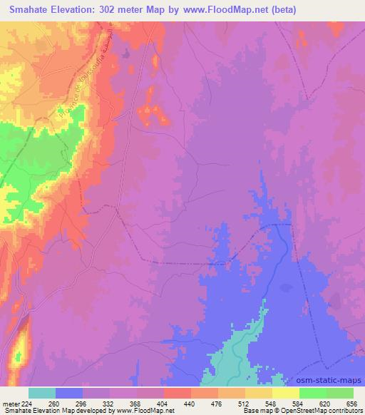 Smahate,Morocco Elevation Map