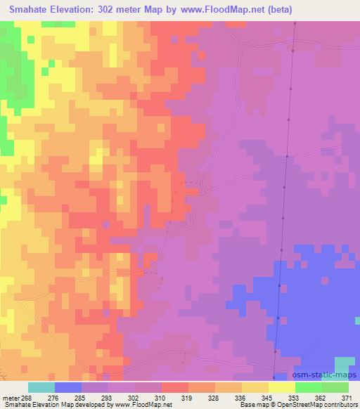 Smahate,Morocco Elevation Map