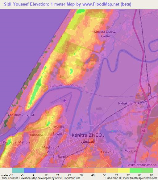 Sidi Youssef,Morocco Elevation Map