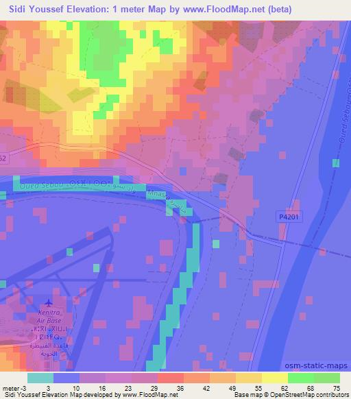 Sidi Youssef,Morocco Elevation Map