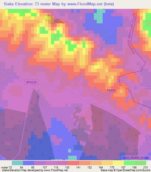 Siaka,Morocco Elevation Map