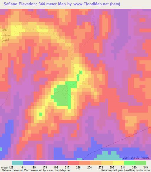 Sefiane,Morocco Elevation Map