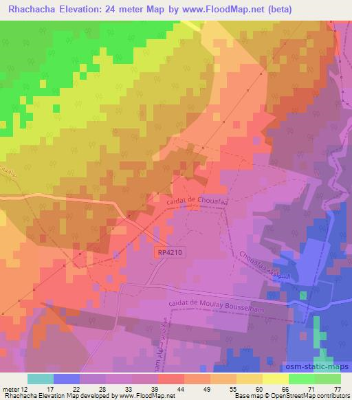 Rhachacha,Morocco Elevation Map
