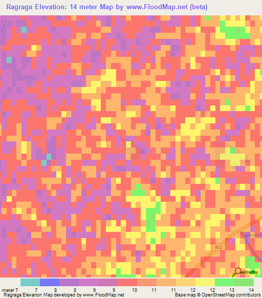 Ragraga,Morocco Elevation Map