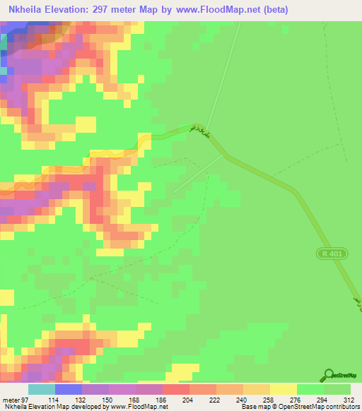 Nkheila,Morocco Elevation Map