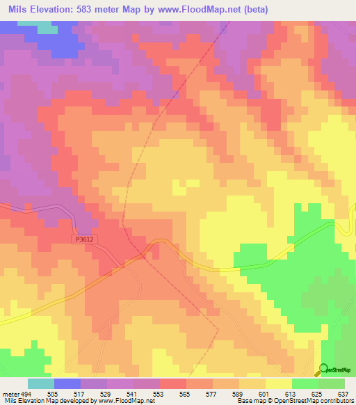 Mils,Morocco Elevation Map