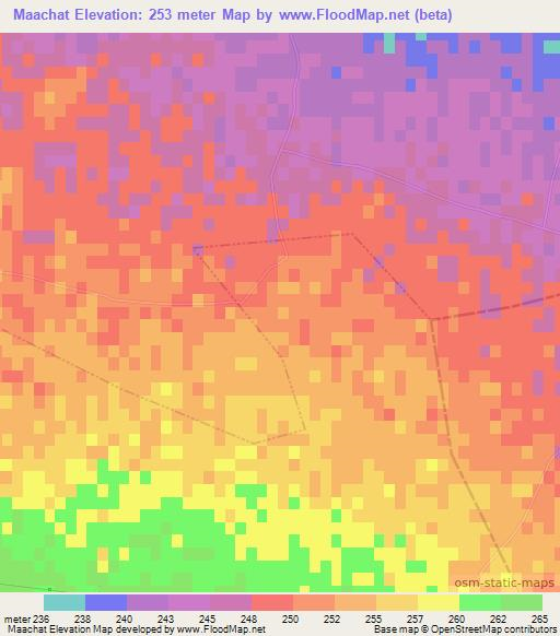 Maachat,Morocco Elevation Map