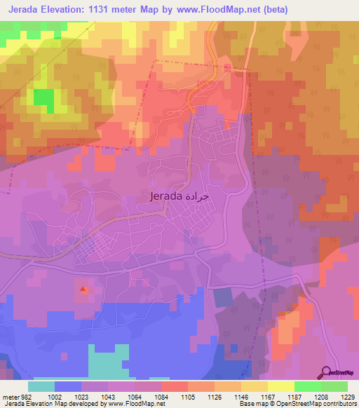 Jerada,Morocco Elevation Map