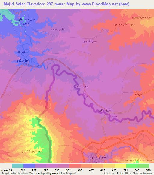 Majid Salar,Iraq Elevation Map