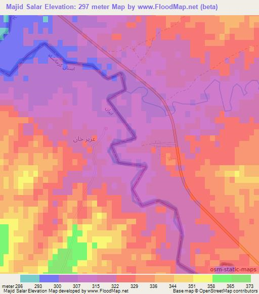Majid Salar,Iraq Elevation Map