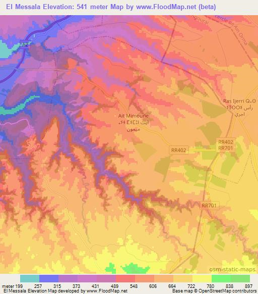 El Messala,Morocco Elevation Map