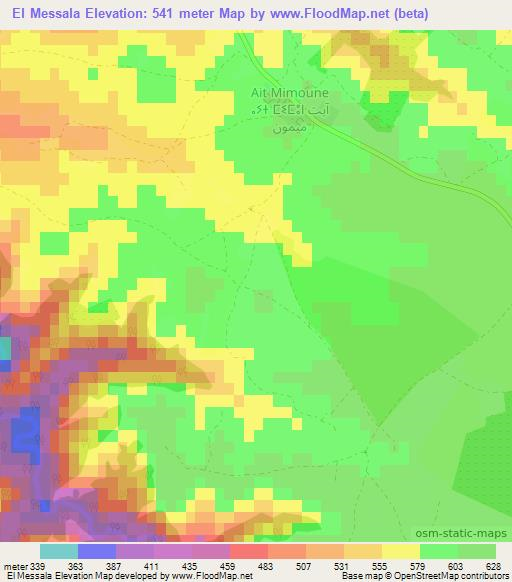 El Messala,Morocco Elevation Map