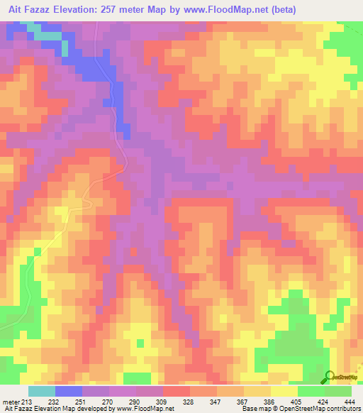 Ait Fazaz,Morocco Elevation Map