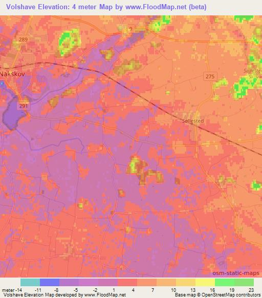 Volshave,Denmark Elevation Map