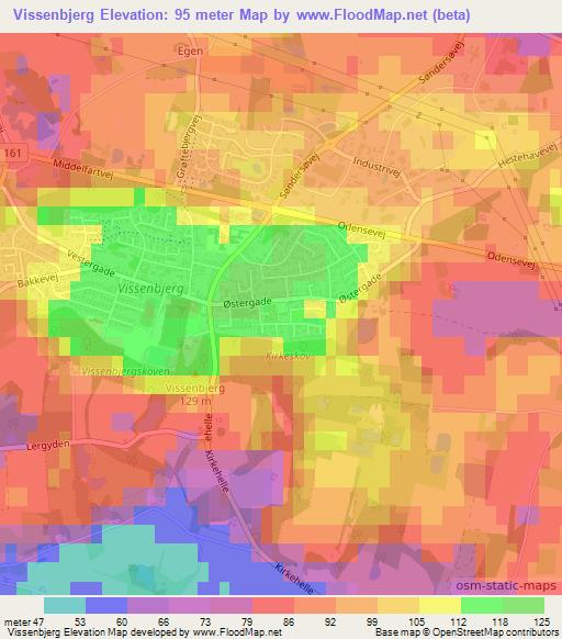 Vissenbjerg,Denmark Elevation Map