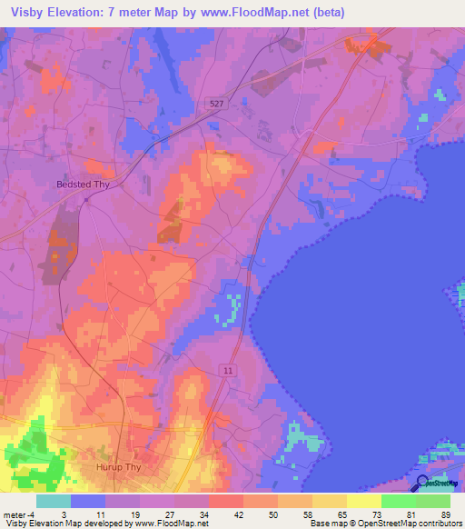 Visby,Denmark Elevation Map