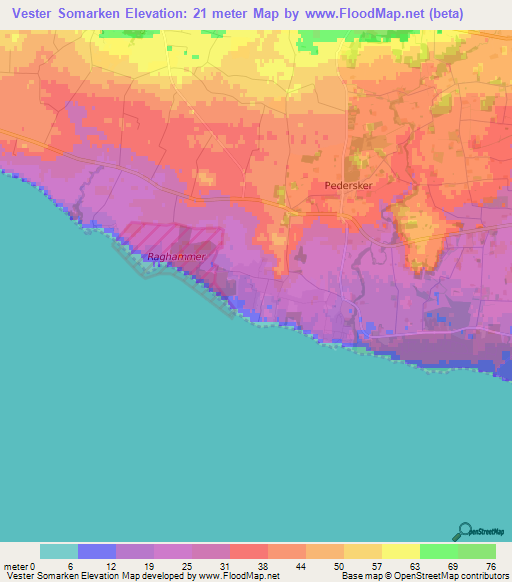 Vester Somarken,Denmark Elevation Map