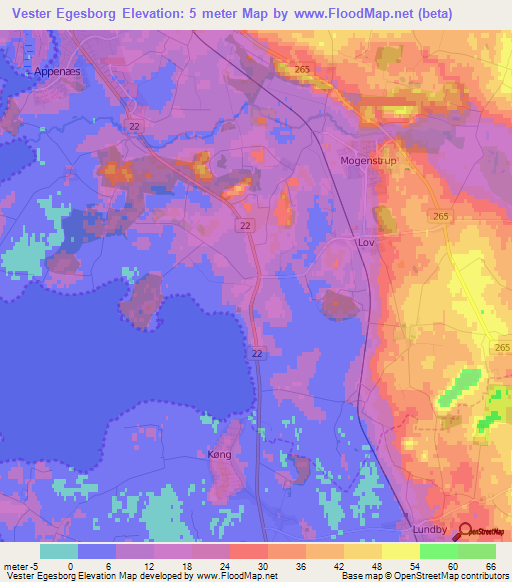 Vester Egesborg,Denmark Elevation Map