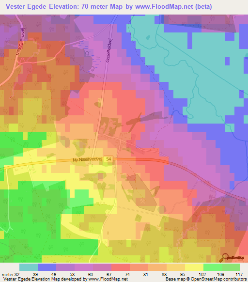 Vester Egede,Denmark Elevation Map