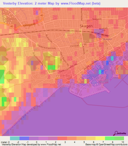 Vesterby,Denmark Elevation Map