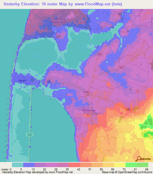 Vesterby,Denmark Elevation Map