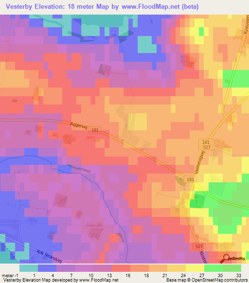 Vesterby,Denmark Elevation Map