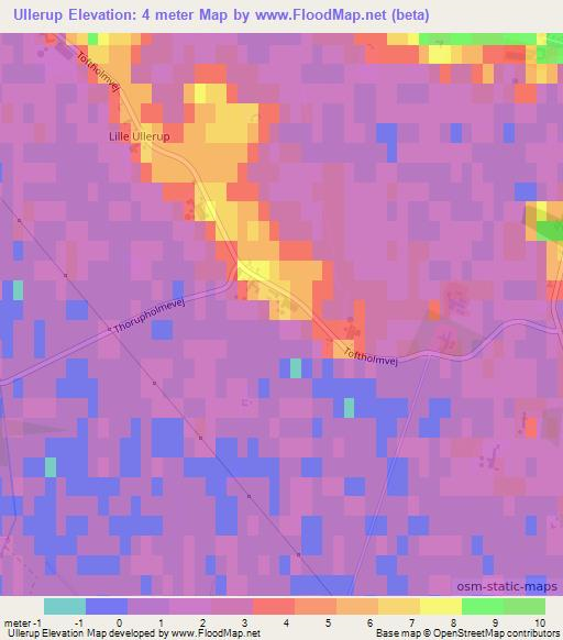 Ullerup,Denmark Elevation Map