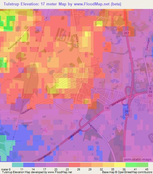 Tulstrup,Denmark Elevation Map