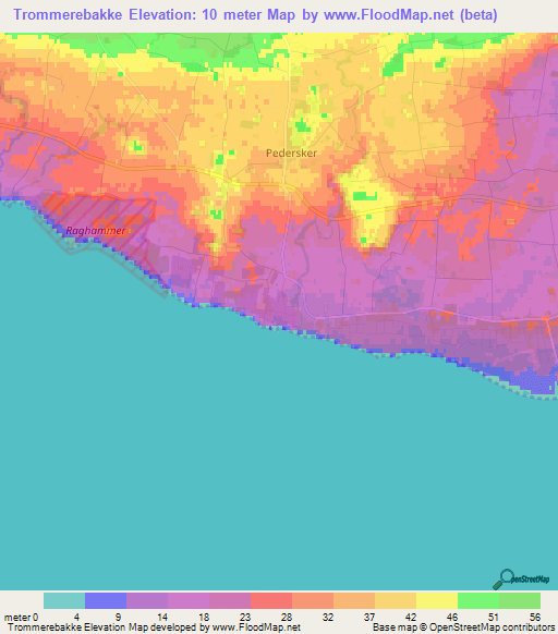 Trommerebakke,Denmark Elevation Map