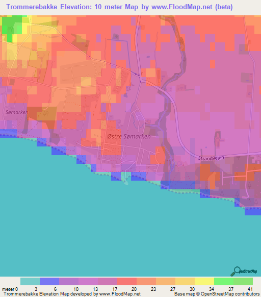 Trommerebakke,Denmark Elevation Map