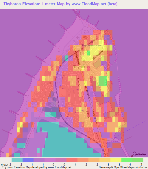 Thyboron,Denmark Elevation Map