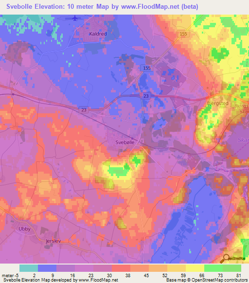 Svebolle,Denmark Elevation Map
